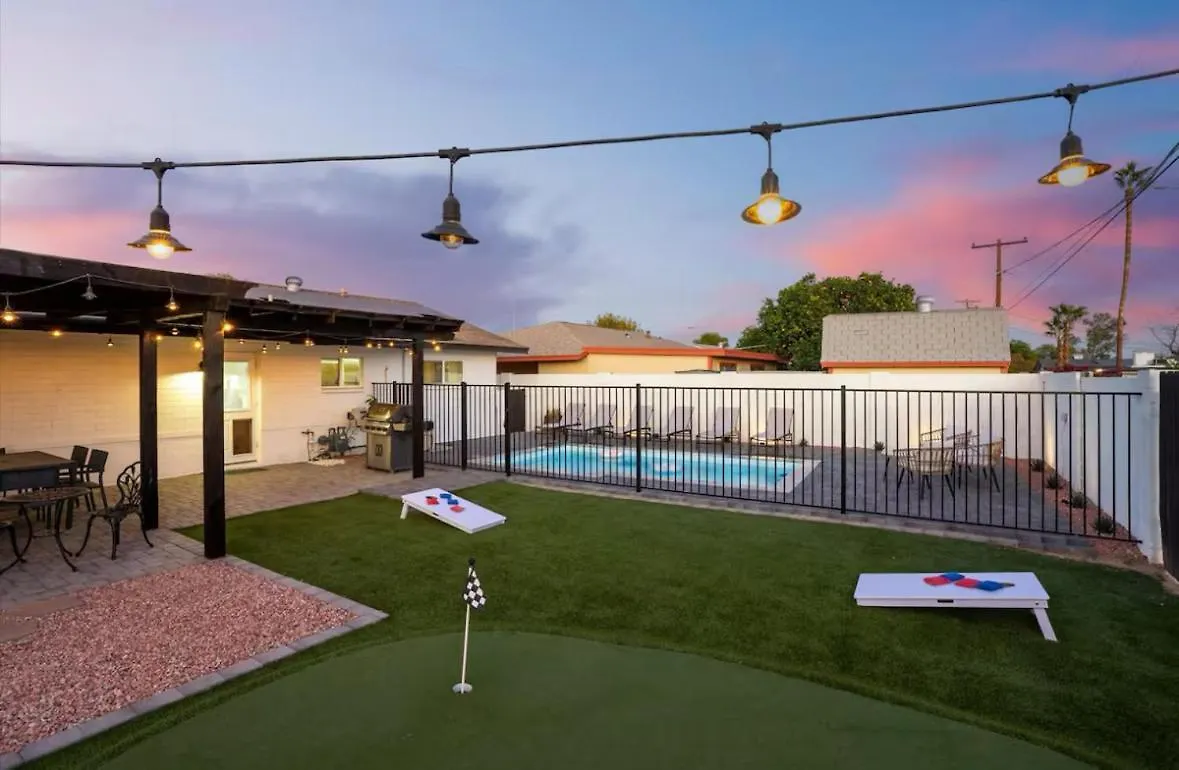 Old Town Cactus Casa With Master, Hot Tub, Putt Putt Villa Scottsdale Tatil Evi